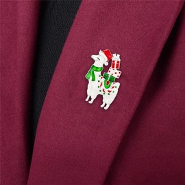 Vanjewnol Christmas Alpaca Pins and Brooches for Women, B01R