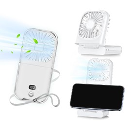 Portable Fan, Handheld USB Fan, Handy Fan, Multi-Angle Adjustment, Silent Design, Desktop Use, 3,000 mAh, USB Type-C Tabletop Fan, Travel Companion, Foldable, Compact, Emergency Charging Function,