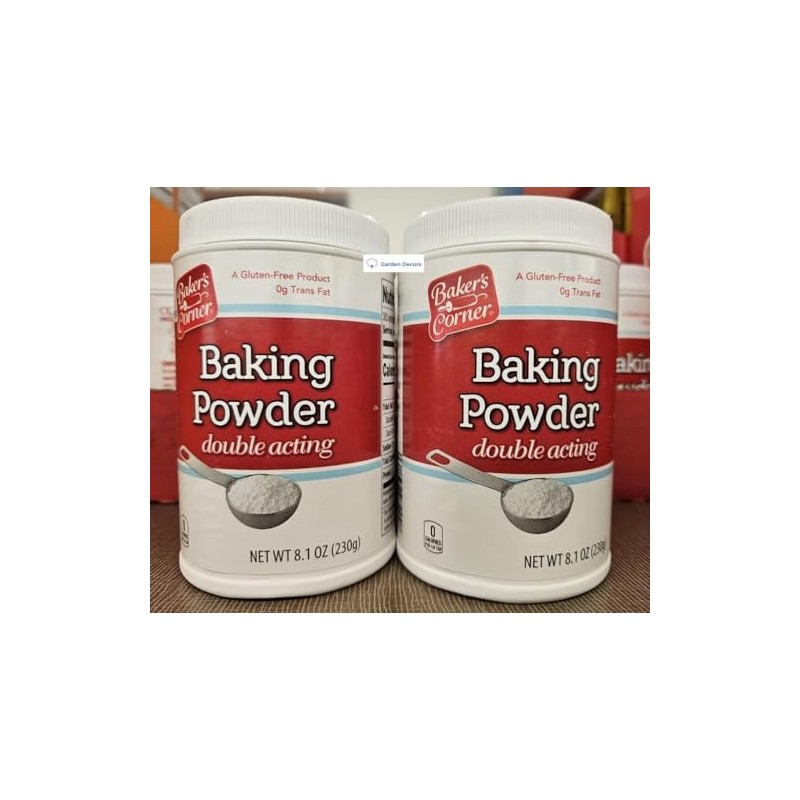 Baker's Corner Baking Powder Double Acting 8.1oz 230g (Two Cans)