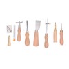 Leather Working Tools Set Log Color Curved Handle DIY Hand