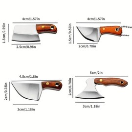 Pocket Knife Set, 4 Counts/set Including Knife & Knife Holder & Knife Blade & Knife Cover, EDC Knife Set for Outdoor Camping, Survival Gear, Cool Gadgets, Survival Tools, Stainless Steel Knives, Lightweight Tools, Portable Tool Accessories