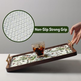 Quttisay Drawer and Shelf Liner for Kitchen Cabinets Non-Adhesive Cabinet Liner,Non Slip Waterproof Drawer Liner,Easy to Clean Strong Grip Kitchen Liner for Cupboard,Dresser,Shelves (12In x 16.4FT)