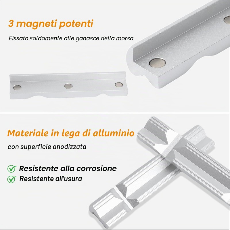Ganasce magnetiche per morsa 150 mm – Ganasce protettive in