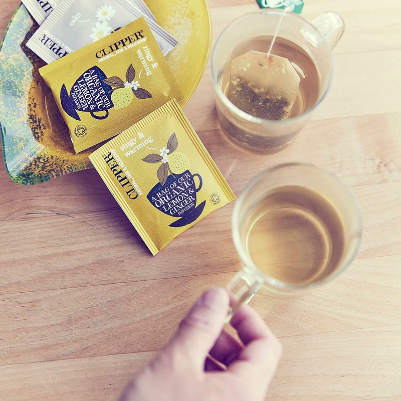 Clipper Lemon & Ginger Organic Herbal Tea Caffeine Free 20P
