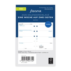 Filofax Mini 1 Week on 2 Pages (German) 2025