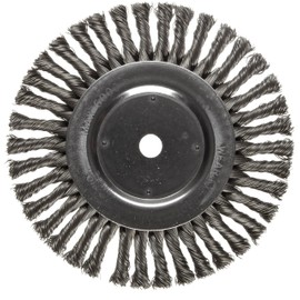 Weiler 08615 8" Cable Twist Knot Wire Wheel, .023" Steel Fill, 5/8" Arbor Hole, Made in the USA