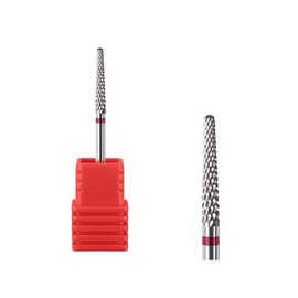 Natury Nails Wolframkarbid Fräser für Nageldrehmaschinen, Maniküre, Pediküre, Lacke, Acrylnägel und Gelnägel, Spitzenbohrer (feine Körnung)