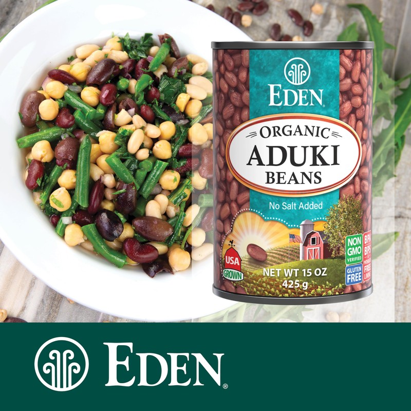 Eden Organic Aduki Beans, (Azuki, Adzuki), Non-GMO, No Salt Added,