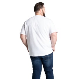 Fruit of the Loom Men's Size Big Eversoft Cotton Short Sleeve T Shirts, Breathable & Moisture Wicking with Odor Control, White, Large Tall