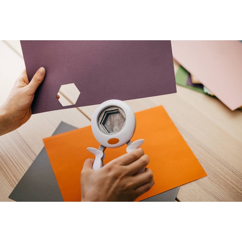 Fiskars Squeeze Punch XL - Hexagon, 5 cm, For Left-