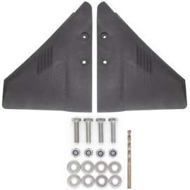 QuickMarine Boat Hydrofoil Stabilizer for Marine Outboard Drive 5-150 HP and Sterndrive Motors made of PA66 Plastic Black