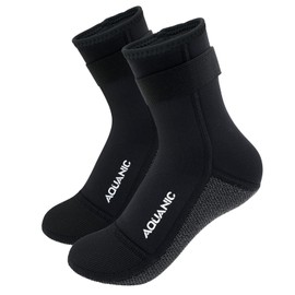 nitescuba Neoprene Diving Socks,3MM Anti-Slip Water Fin Swim Socks for Scuba Snorkeling Surfing Kayaking, Black Middle Kevlar, Small