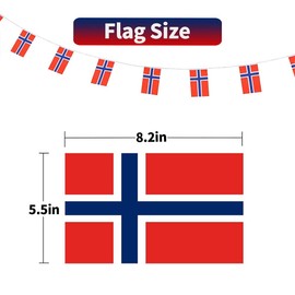 Norway Flag Small Mini Norwegian Flag Banner Decorations for Parades, Parties, Classrooms, Gardens, and Festivals (Norway)