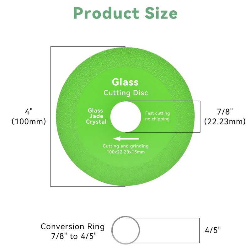 Glass Cutting Disc 4 Inch for Angle Grinder, Ultra-Thin Diamond