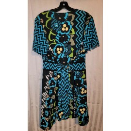 Bisou Bisou NEW Plus Size Maternity Bisou Bisou Top / Tunic/ Blouse - Funky Print 3X