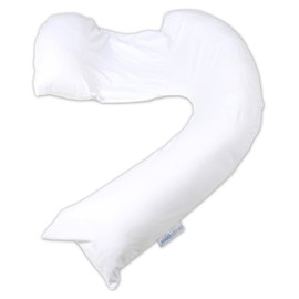 dreamgenii Pregnancy Support and Feeding Pillow Spare Cover - White Cotton Jersey