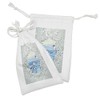 Ambesonne Brick Wall Fabric Pouch Set of 2, Breaking Effect
