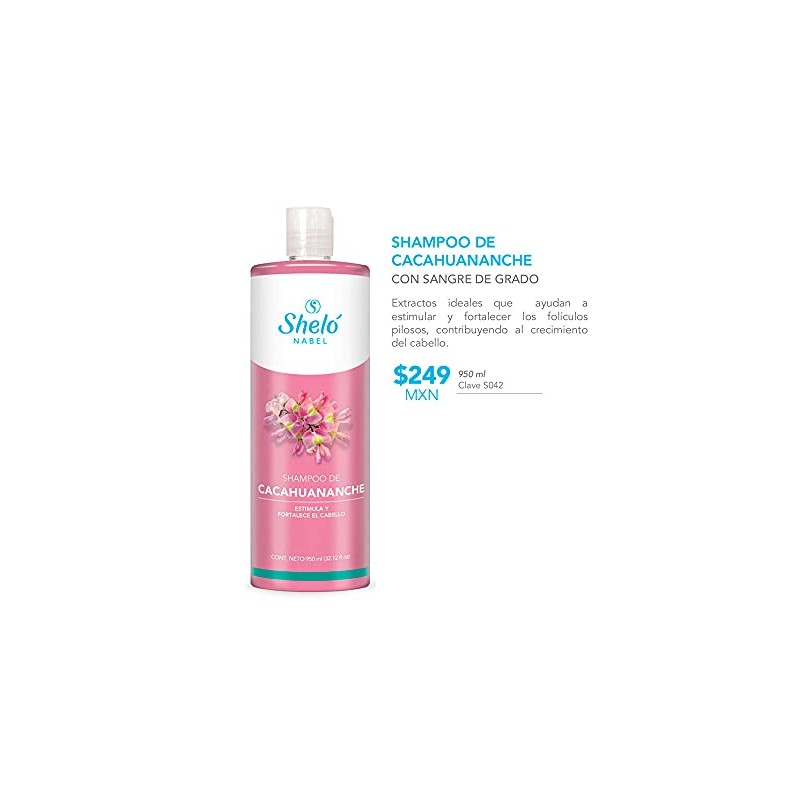 Shampoo Cacahuananche 950ml Nutritivo Fortificante Reparador