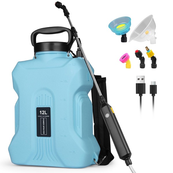 Battery Powered Sprayer 2.1 Gallon, Backpack Sprayer with Retractable Wand