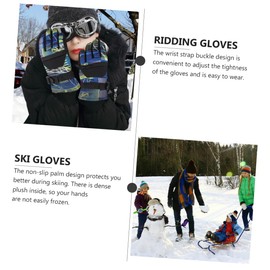 CORHAD Rmal Winter Gloves Boys and Girls Ski Gloves Child Ski Gloves Waterproof Gloves Warm Touchscreen for Winter Riding