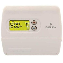 Emerson 1F82-261 Heat Pump Programmable Digital Thermostat, 5-2 Day, White