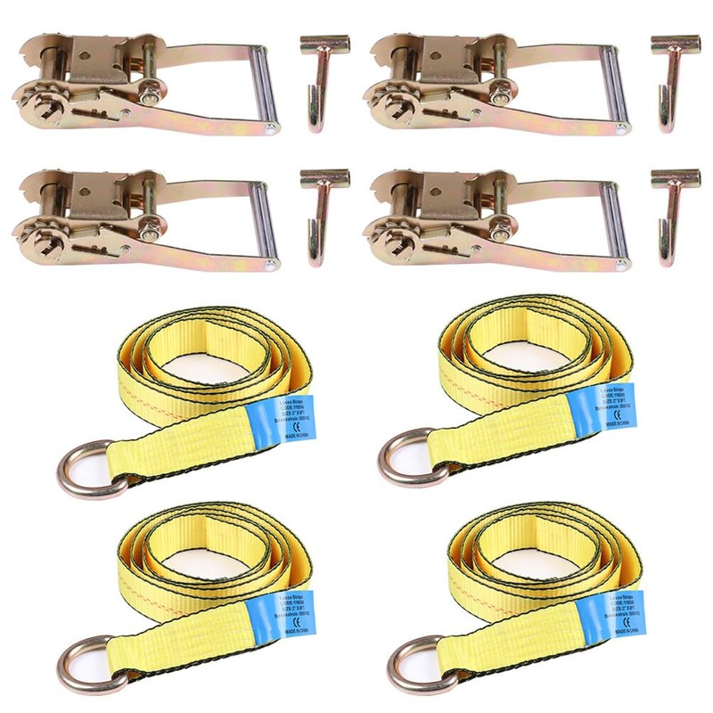 CCIYU Durable 4set(12x) Lasso Wheel Lift Straps 2" Ratchets J