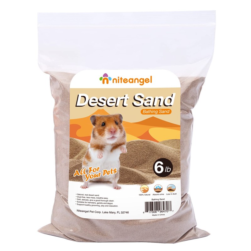 Niteangel Hamster Desert Bath Sand | No-Dust Bath or Potty