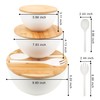 ECOWAY Salad Bowls Set of 3 with Lid & Serving