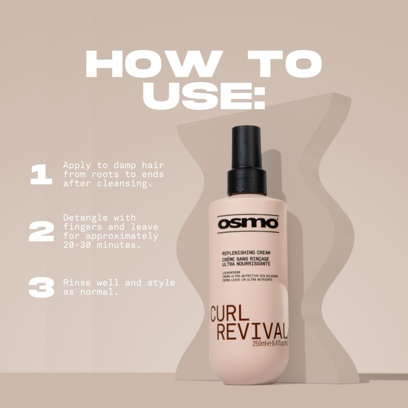 OSMO Curl Revival Replenishing Cream | 2-in-1 Leave-in Cream |