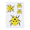 4 x 'Yellow Ladybug' Temporary Tattoos - Water Resistant, Skin-Safe,