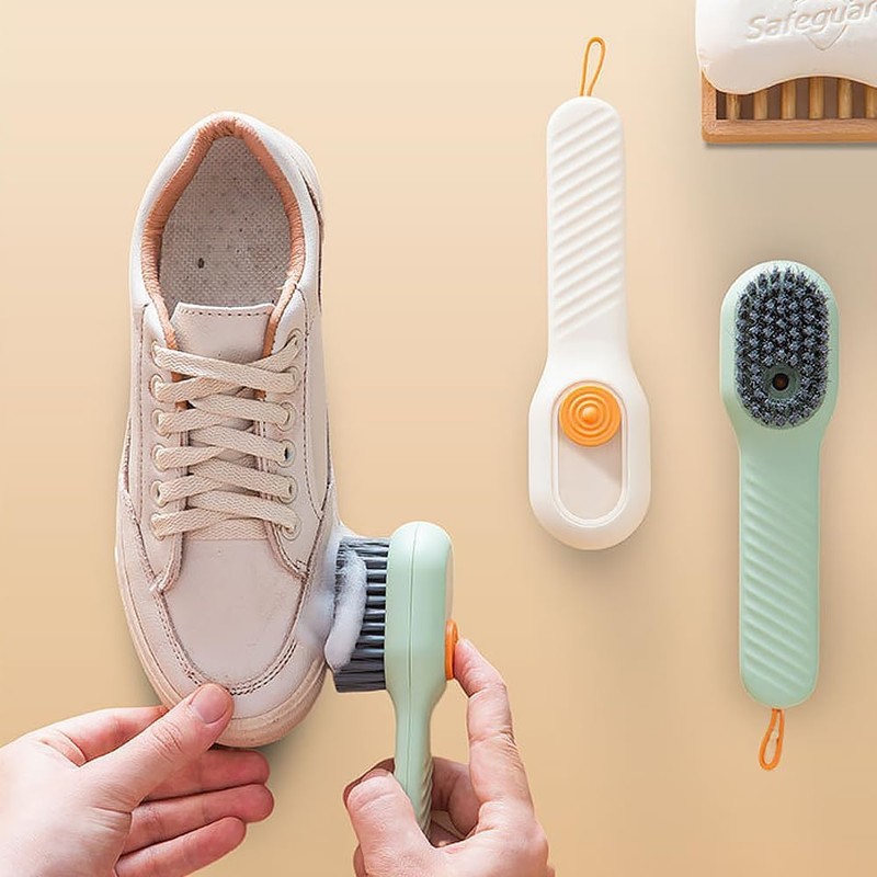 Cepillo para Zapatos Dispensador de Jabón 2 en 1 Multiusos