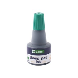 D.RECT - Stamp ink | for refilling | for all common ink pads | water-based | green | 30 ml - pack of 12