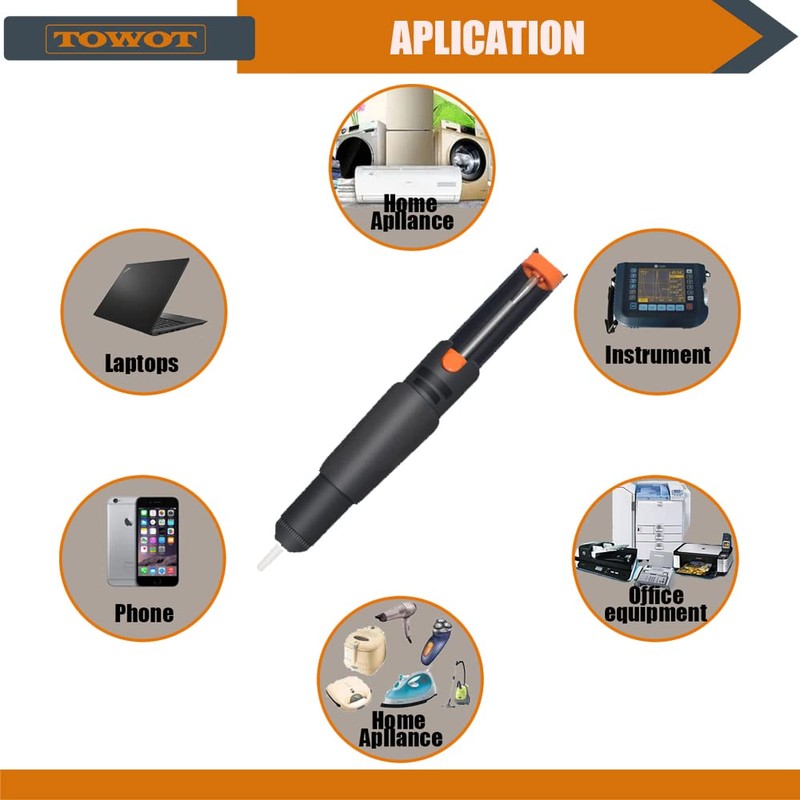 TOWOT Desoldering Pump Solder Sucker,2PCS Desoldering Vacuum Pump Solder Remover