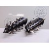 metaldevastation.com ABSU.. LEATHER CLAW SPIKE GAUNTLET. BLACK METAL (MDLG0370) -