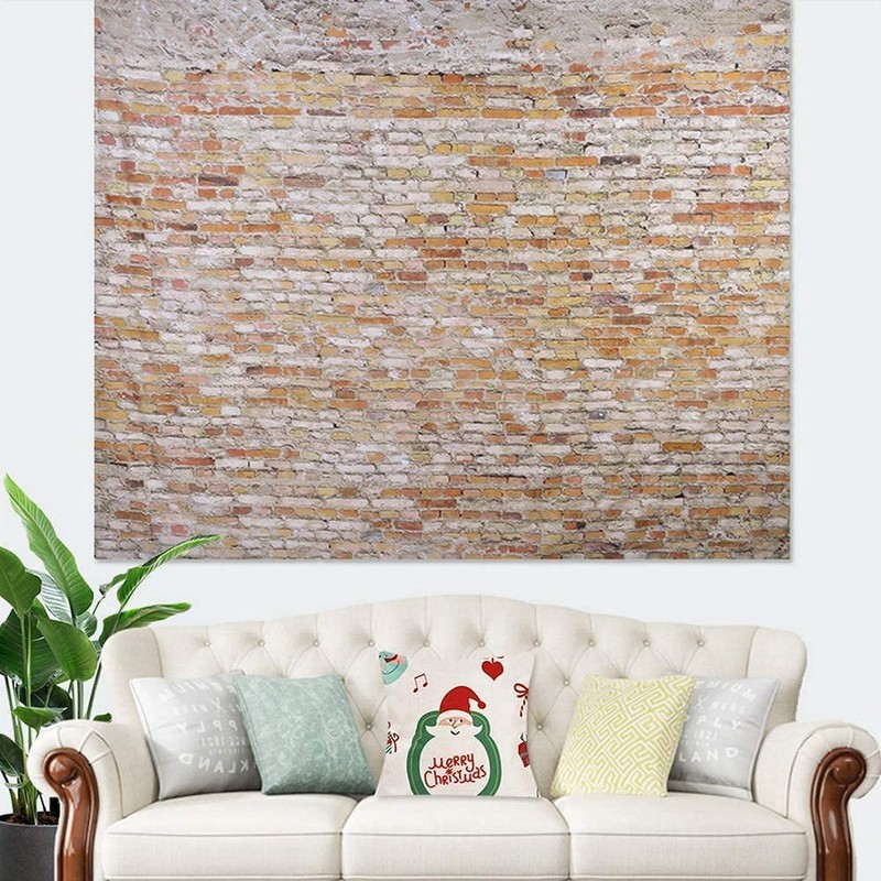 Tapestry Mural Coffee Brick Wall Fabric Decor Supplies Blanket Festive