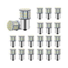 Gasedin 20 PCS 1156 Car LED Bulb, 1141 1003 1156 7506 BA15S High Brightness LED Bulbs Replacement, 12 Volt Bulb for RV Camper Trailer Boat Trunk Interior Lights, Car Accessories (White)