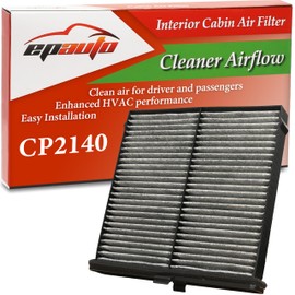 EPAuto CP2140 (CF12140) Filtro de aire de cabina con carbón activado, compatible con Toyota Yaris, Yaris iA, Yaris R (2017-2021), Mazda 2 (2018-2025),