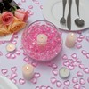 ElE&GANT 1LB(Approx 225Pcs) Pink Acrylic Heart For Table Scatter Decoration