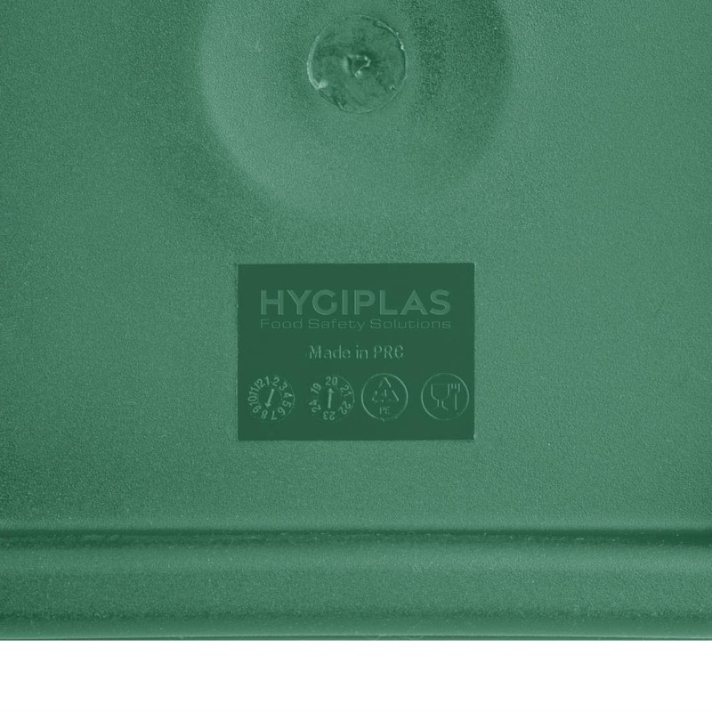 Hygiplas Square Green Lid to fit - 10/15Ltr