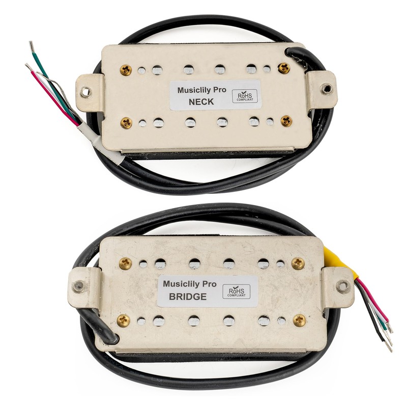 Musiclily Pro HH-DJRC Ceramic Rail Blade Humbucker Neck Bridge Pickups