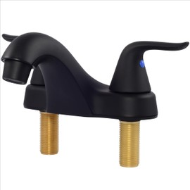 EZ-FLO Two-Handle Low-Arc Bathroom Faucet, Matte Black, 10190MB