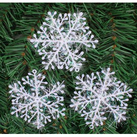 Crystal Christmas Hanging Snowflake Decorations 3D Snowflakes and Icicle Decor New Year Party Home Decorations for Winter Party Wonderland Party Supplies DIY for Christmas Tree Ornaments (43)