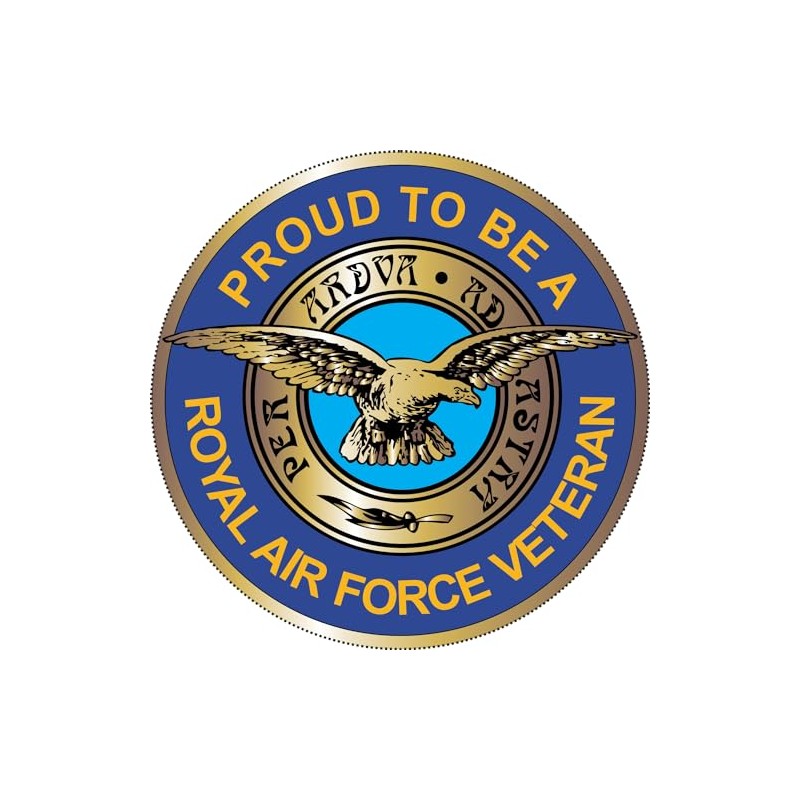 Proud to Be A Royal Air Force Veteran Car Sticker