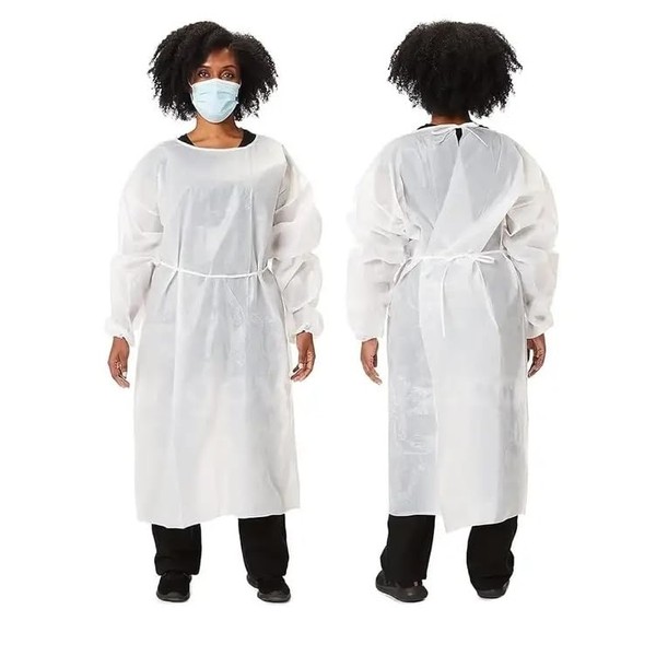 Disposable Isolation Gowns - White Level 2 PPE Gowns Disposable