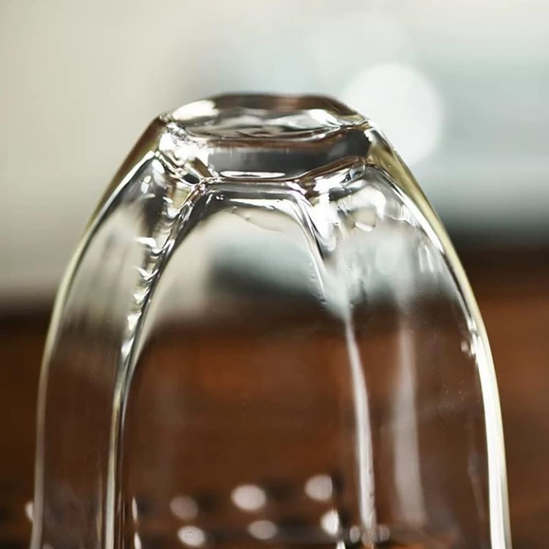 Gaolinci Hexagonal Clear Borosilicate Glass Tea Sharing Cup, Kungfu Tea