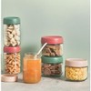 Eidoct 3-Pack 10oz Glass Jar with Screw Lid Leakproof Overnight
