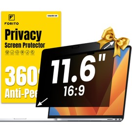 F FORITO 11.6 Inch Laptop Privacy Screen Protector, 360° Anti Peeping and Anti Glare Laptop Privacy Shield Compatible with 11.6" Acer/Lenovo/HP/ASUS/Dell with 16:9 Aspect Ratio