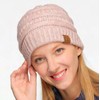 C.C Trendy - Gorro de punto trenzado grueso y suave