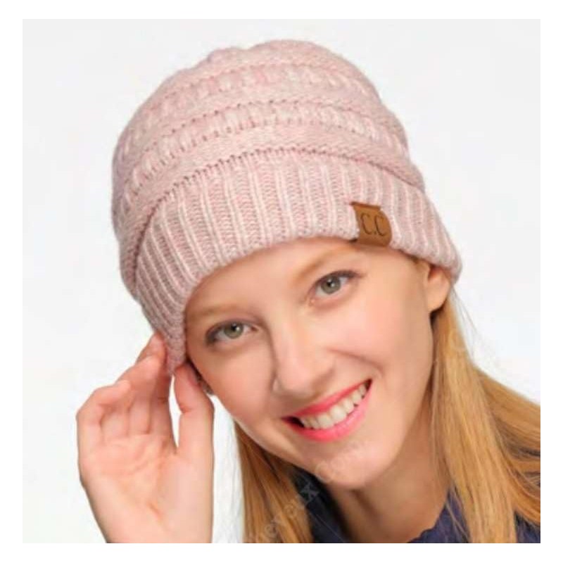 C.C Trendy - Gorro de punto trenzado grueso y suave