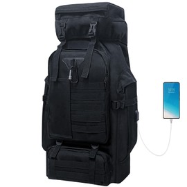 Wesoke 80L Camping Hiking Backpack for Men, Extra Large Tactical Rucksack Backpacking Backpack Outdoor Sport Travel Daypack